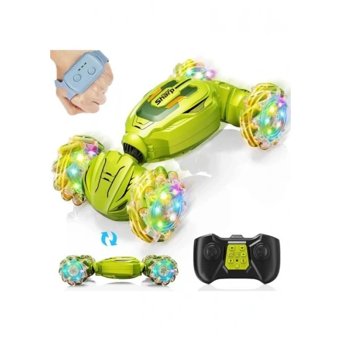 Mofy Baby Işıklı Şarjlı El Sensörlü Bilekten Kontrol 2.4 Ghz Şarjlı Uzaktan Kumandalı 360° 4x4 Akrobat Araba