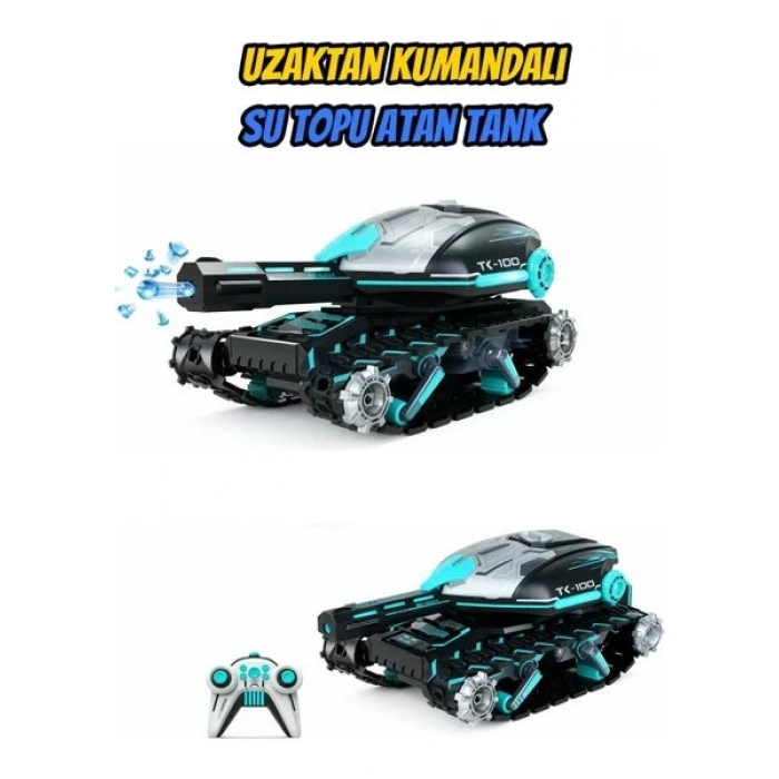 Mofy Baby Su Topu Atan Şarjlı 360° 2.4 Ghz Uzaktan Kumandalı Paletli Rc Tank