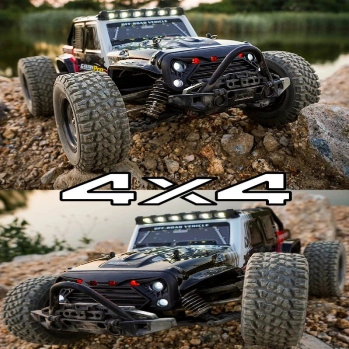 Mofy Baby Gantry Pro Fırçasız Motor 70KM Hız Yapan Uzaktan Kumandalı Metal Iç Aksam Rc 4WD Araba Kırmızı