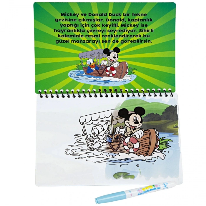 Magic Water Painting Lisanslı Disney Mickey Mouse Özel Sulu Kalem ile Sihirli Boyama Kitabı