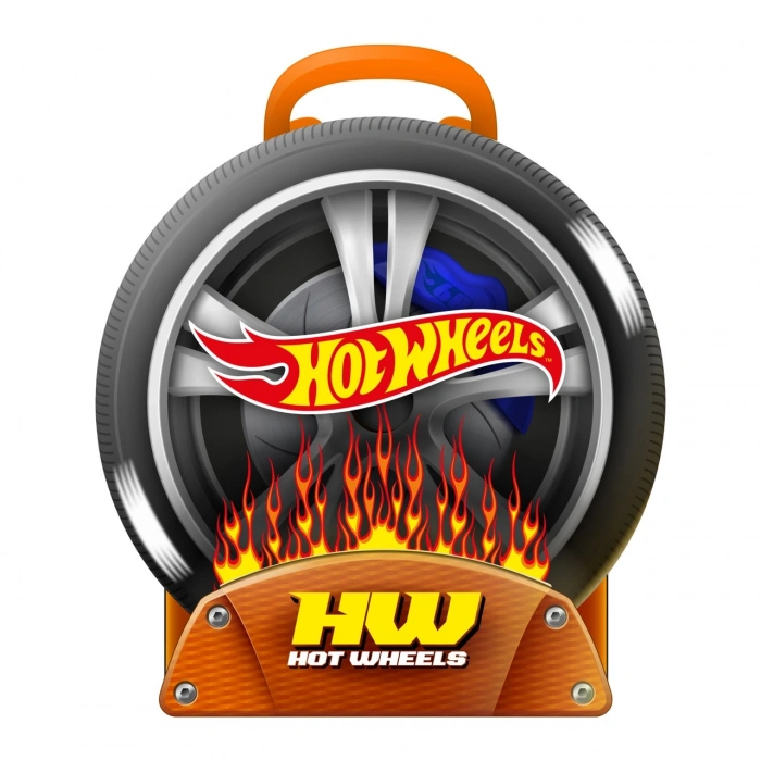 Hot Wheels Metal Tekerlek Şeklinde Araba Saklama Kutusu 29 Araç Kapasiteli HWCC18