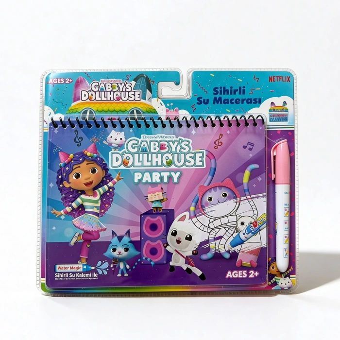 Magic Water Gabbys Dollhouse Party Sihirli Boyama Kitabı Water Painting