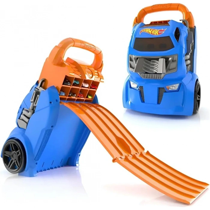 Hot Wheels Taşıma Çantalı 20 Araba Kapasiteli 4 Yol Rampa Yarış Parkuru HWCC14
