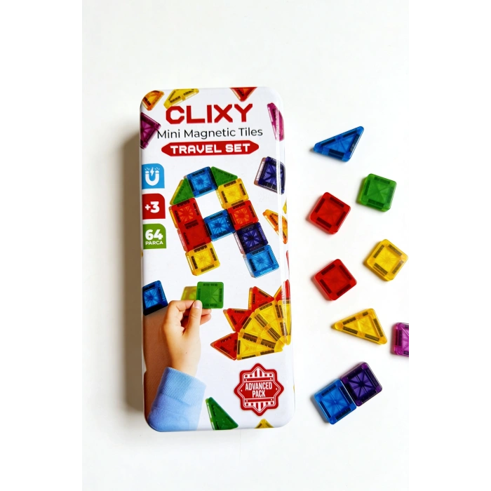 Clixy Mini Manyetik Bloklar 64 Parça Travel Set