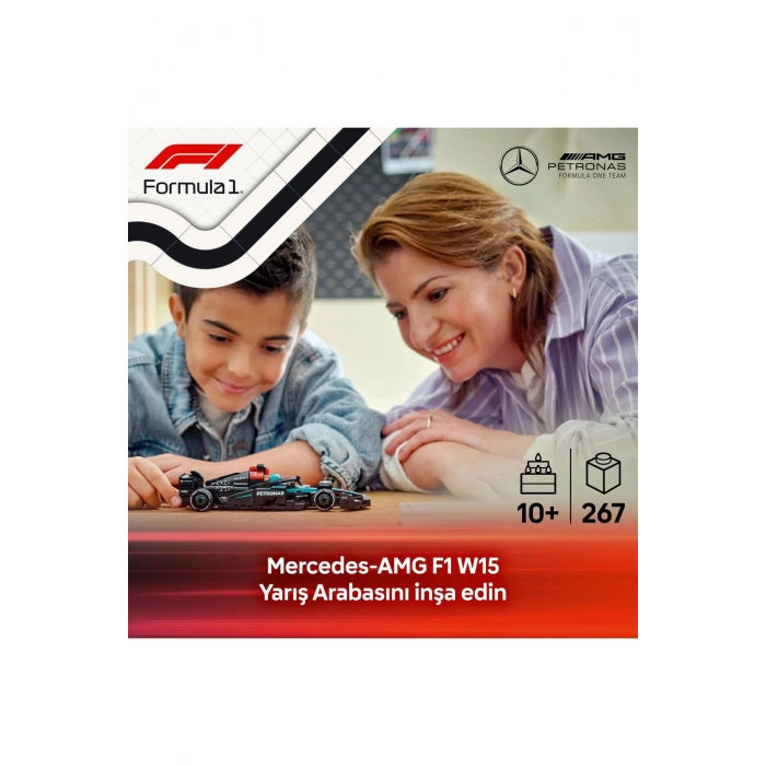 Lego ® Speed Champions Mercedes-AMG F1® W15 Yarış Arabası 77244 - 10+ Oyuncak Yapım Seti 267 Parça