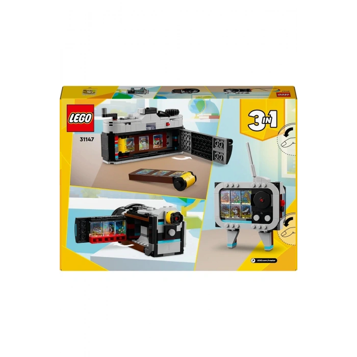 Lego ® Creator 3’ü 1 Arada Retro Fotoğraf Makinesi 31147 - 8+ Yaratıcı Oyuncak Yapım Seti 261 Parça