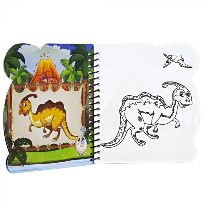Magic Water Dinozorlar Water Painting Sulu Kalem ile Sihirli Boyama Kitabı
