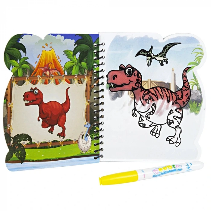 Magic Water Dinozorlar Water Painting Sulu Kalem ile Sihirli Boyama Kitabı