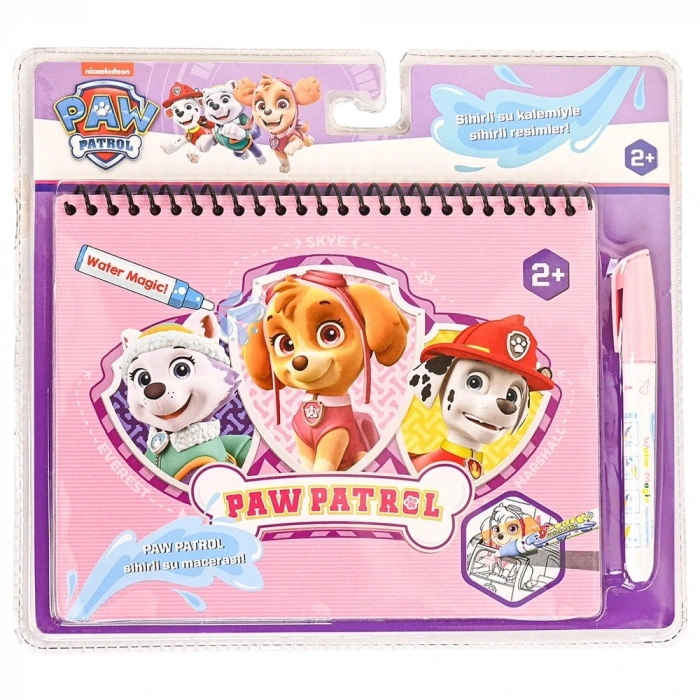 Magic Water Paw Petrol Sky Nickelodeon Özel Sulu Kalem ile Sihirli Boyama Kitabı