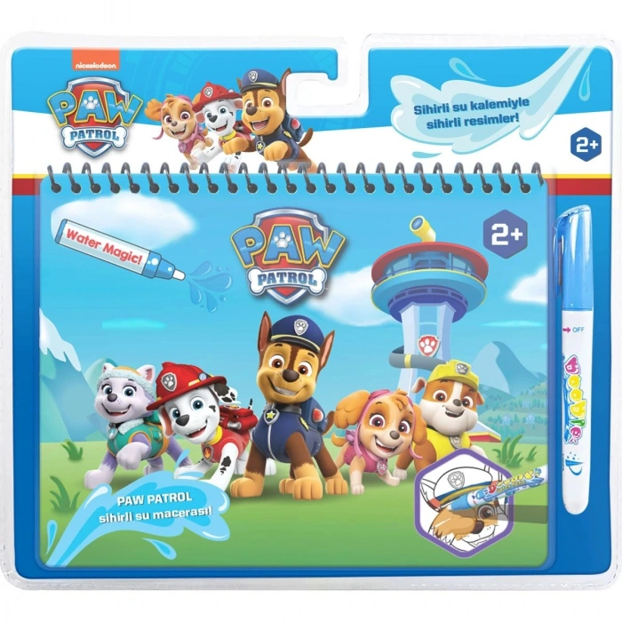 Magic Water Paw Petrol Chase Nickelodeon Özel Sulu Kalem ile Sihirli Boyama Kitabı