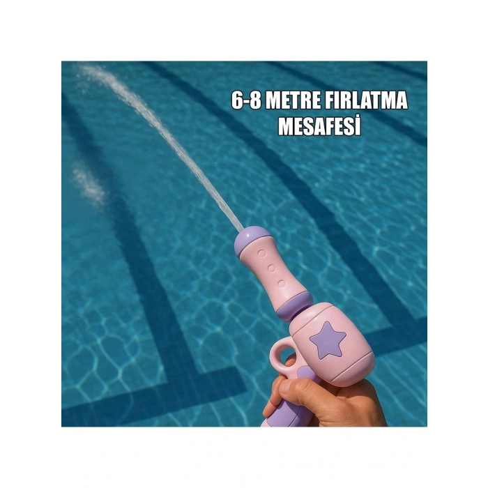 Sırt Çantalı Sırta Takılabilen Pompalı Su Tabancası 2000ML Kapasite Deniz Kızı