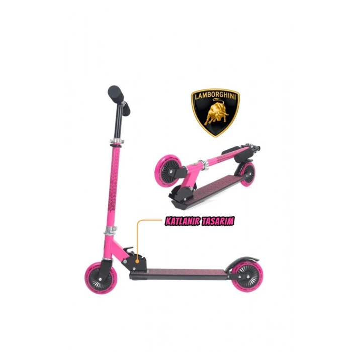Lamborghini L6-120 Katlanabilir Çocuk Scooter Pembe