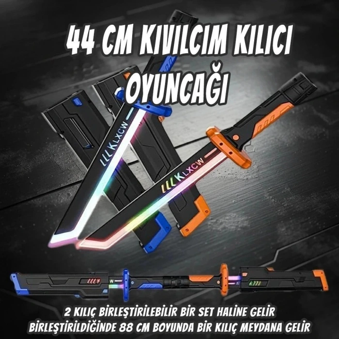 Oyuncak Gidiyor 44 cm Kıvılcım Çıkaran Işıklı Oyuncak Kılıç – Renk Değiştiren LED Işık ile Gerçekçi Savaş Efekti, Çocuk ve Koleksiyon İçin