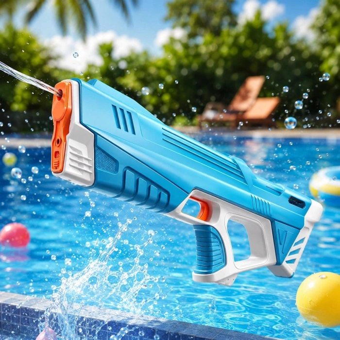 Şarjlı Otomatik Dolum Hazneli Su Tabancası 8-10m Menzil Seri Atış