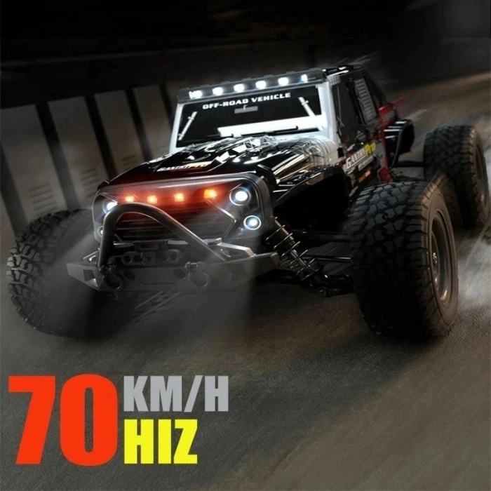 Mofy Baby Gantry Pro Fırçasız Motor 70KM Hız Yapan Uzaktan Kumandalı Metal Iç Aksam Rc 4WD Araba Kırmızı