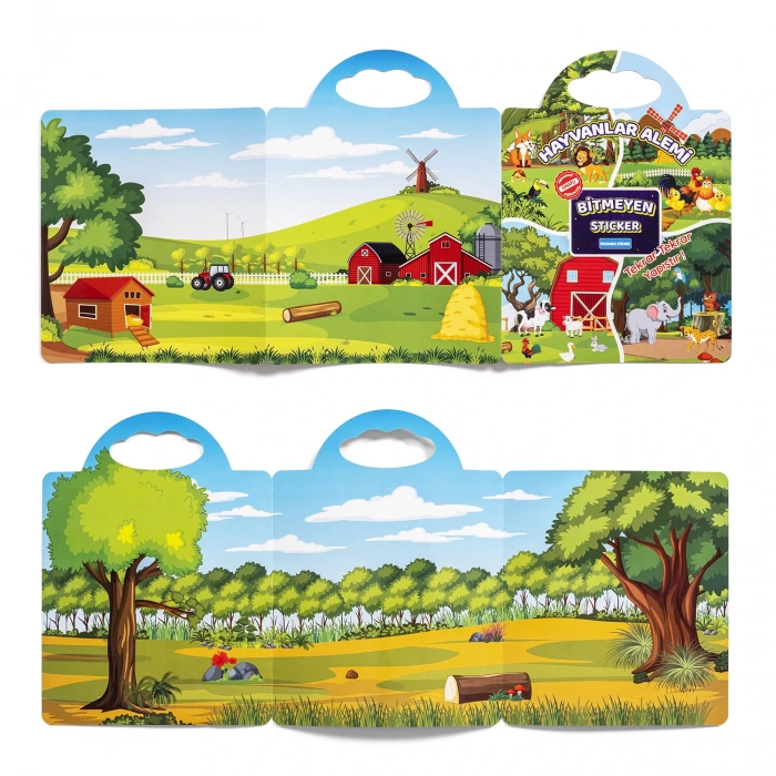 Bitmeyen Sticker Kitabım - Hayvanlar Alemi Tekrar Tekrar Kullanılabilir Stickerlar