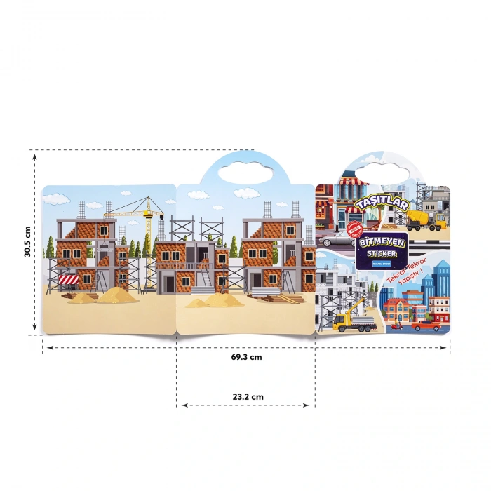 Bitmeyen Sticker Kitabım - Taşıtlar Tekrar Tekrar Kullanılabilir Stickerlar