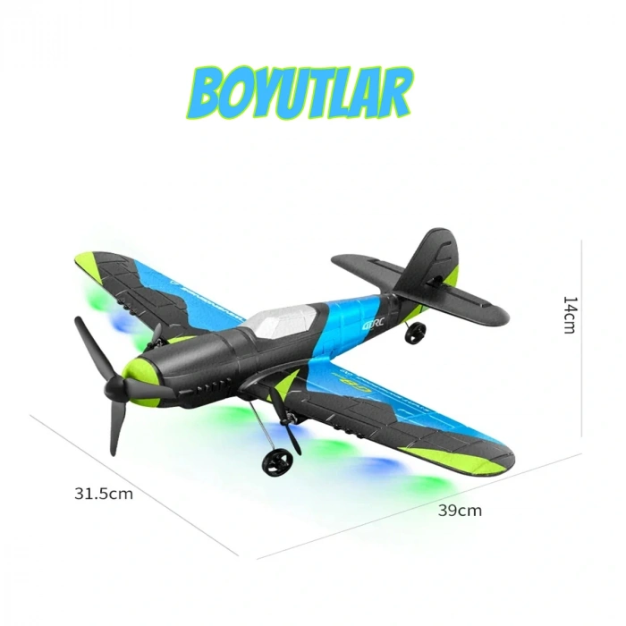 EPP Sünger Gövde 2.4GHz Çift Motorlu RC Planör Drone Uzaktan Kumandalı Planör Uçak