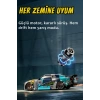 1:16 30 KM Hız Yapan LED Işıklı Yedek Lastikli Elektrikli 2.4 GHz Uzaktan Kumandalı RC Drift Araba Mavi