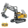 Işıklı Sesli Full Fonksiyon Metal Hareketli Kepçe 11 Kanal 2.4GHz Uzaktan Kumandalı 680° Rotasyon Excavator RC İş Makinesi