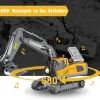 Işıklı Sesli Full Fonksiyon Metal Hareketli Kepçe 11 Kanal 2.4GHz Uzaktan Kumandalı 680° Rotasyon Excavator RC İş Makinesi