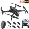 4K 5G WiFi 30DK Uçuş GPS Drone Fırçasız Motor Katlanabilir Taşıma Çantalı Çift Eksen Gimbal