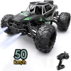 50 KM HIZ YAPAN RC ARABA 2.4GHz Metal Gövde LED Farlı 4x4 4WD Uzaktan Kumandalı RC Araba