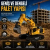Buharlı Işıklı Sesli Metal Alaşım Excavator Uzaktan Kumandalı RC İş Makinesi