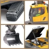 Işıklı Sesli Full Fonksiyon Metal Hareketli Kepçe 11 Kanal 2.4GHz Uzaktan Kumandalı 680° Rotasyon Excavator RC İş Makinesi