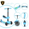 Lisanslı L5 2in1 Katlanabilir Oturaklı Işıklı 3 Tekerlekli Çocuk Scooter Mavi