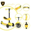 Lisanslı L5 2in1 Katlanabilir Oturaklı Işıklı 3 Tekerlekli Çocuk Scooter Sarı