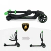Lisanslı L5 2in1 Katlanabilir Oturaklı Işıklı 3 Tekerlekli Çocuk Scooter Yeşil Siyah