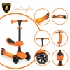 Lisanslı L5 2in1 Katlanabilir Oturaklı Işıklı 3 Tekerlekli Çocuk Scooter Turuncu
