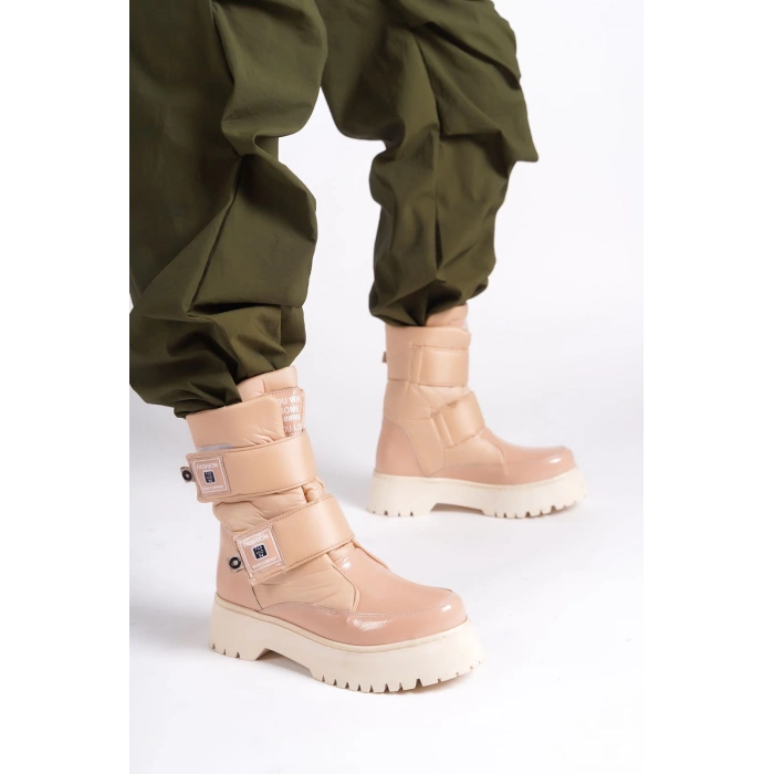 ELISA Cırt Cırtlı  Paraşüt Kumaş Rugan Kadın Bot RTT - Ten