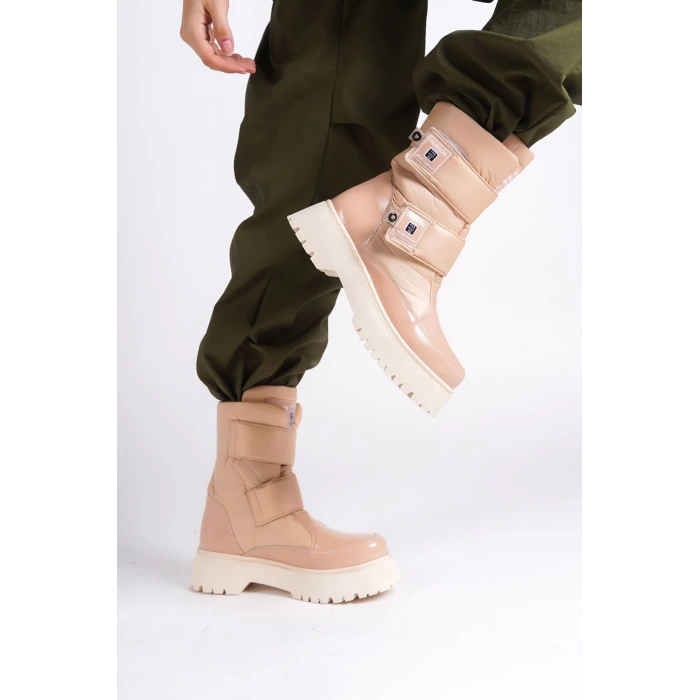 ELISA Cırt Cırtlı  Paraşüt Kumaş Rugan Kadın Bot RTT - Ten