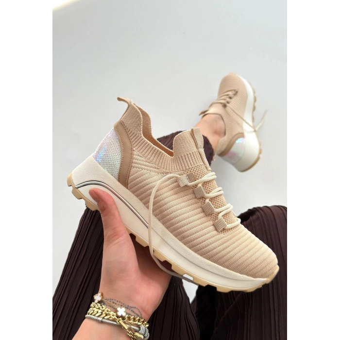 Feort Siyah Triko Bağcıklı Spor Ayakkabı