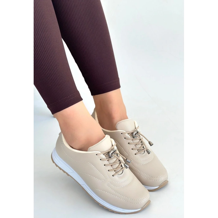 Finna Siyah Cilt Bağcıklı Spor Ayakkabı