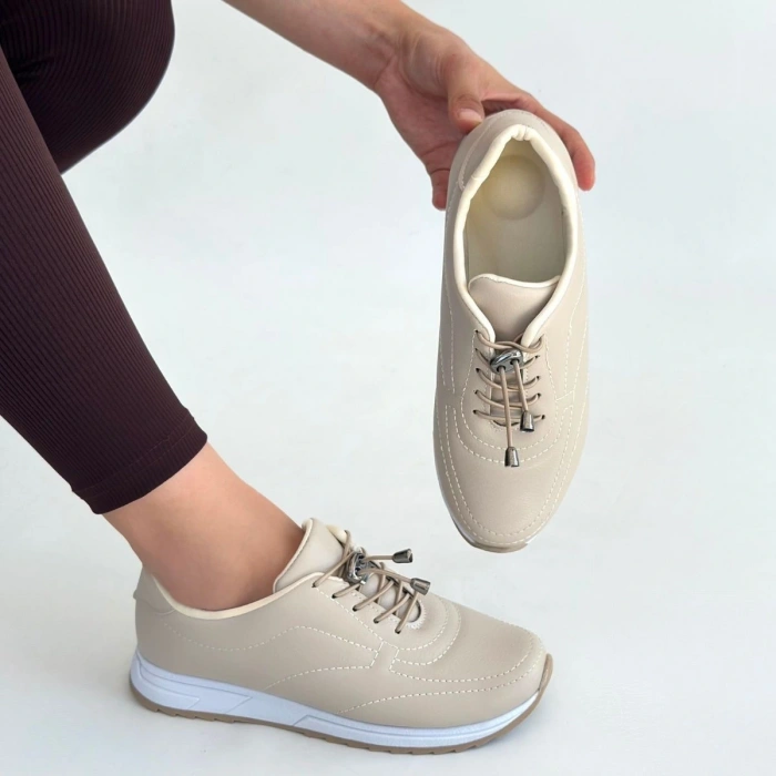 Finna Siyah Cilt Bağcıklı Spor Ayakkabı