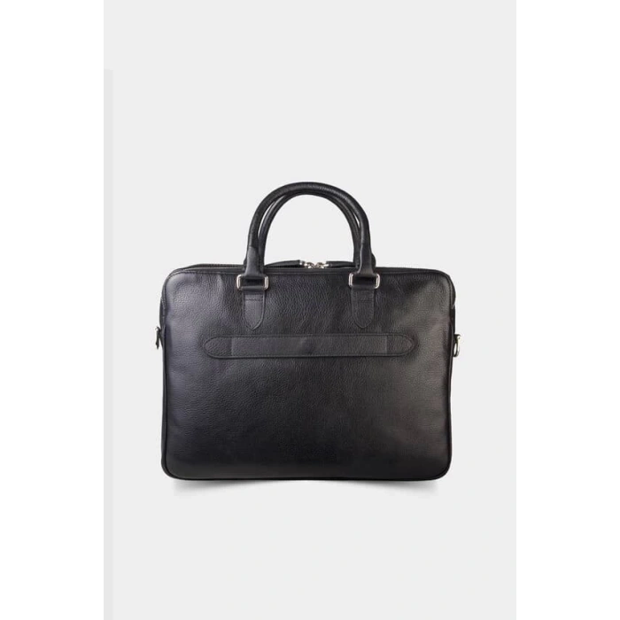 Guard 3 Bölmeli Siyah Deri Evrak Çantası