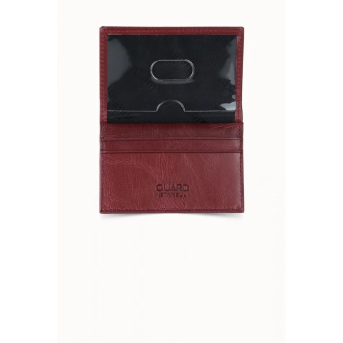 Guard Antik Bordo Deri Kartlık