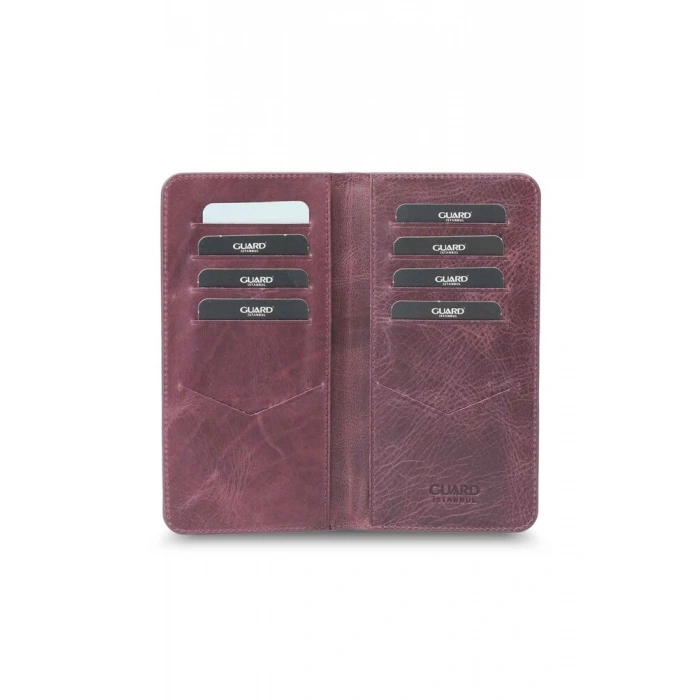 Guard Antik Bordo  Telefon Girişli El Portföyü