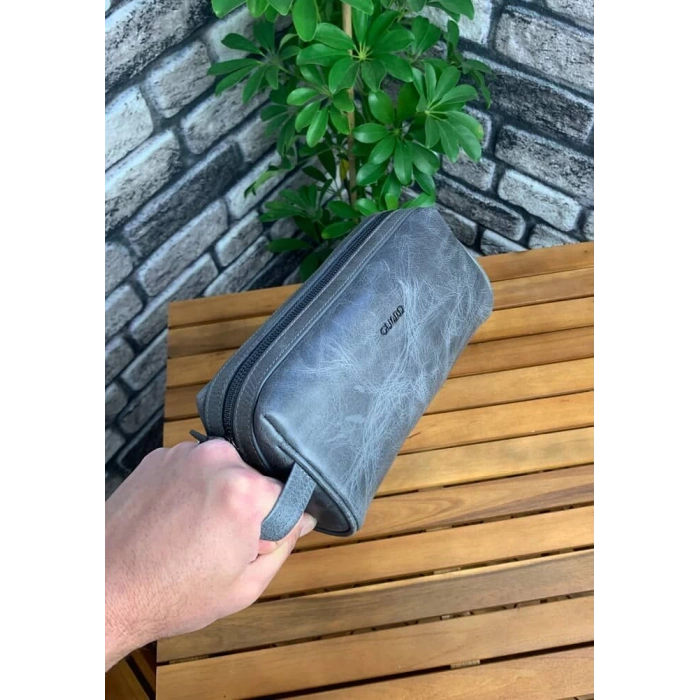 Guard Antik Gri Unisex Deri El Çantası