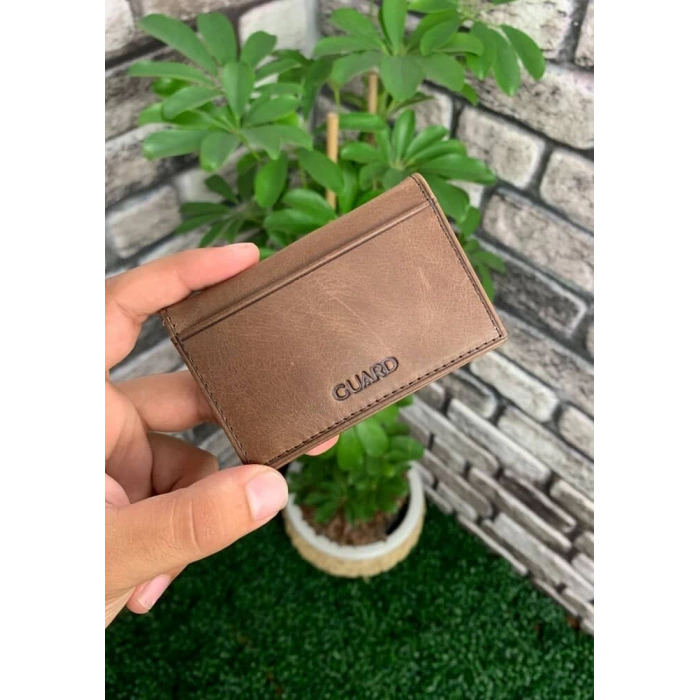 Guard Antik Kahverengi Deri Kartlık