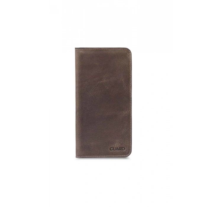 Guard Antik Kahverengi Telefon Girişli El Portföyü