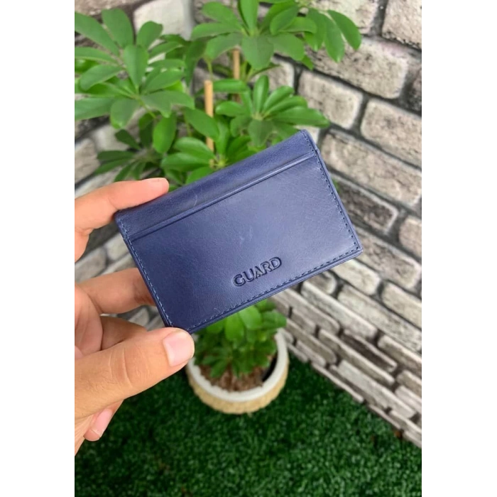 Guard Antik Lacivert Deri Kartlık