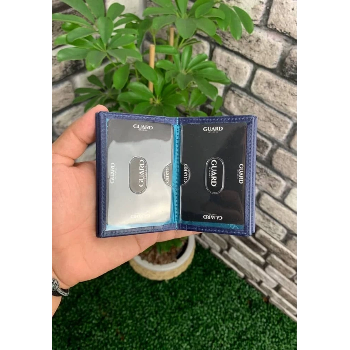 Guard Antik Lacivert Deri Kartlık