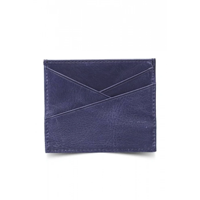 Guard Antik Lacivert Hakiki Deri Kartlık