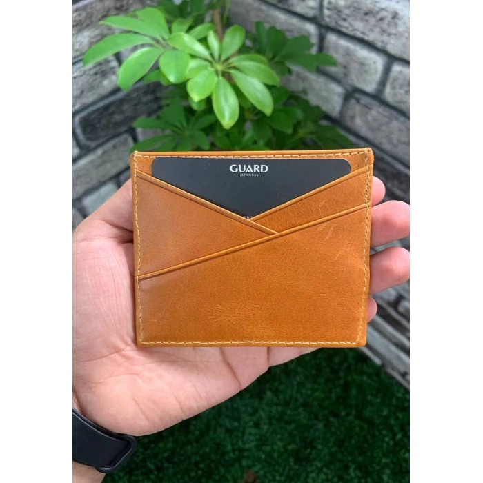 Guard Antik Sarı Deri Kartlık