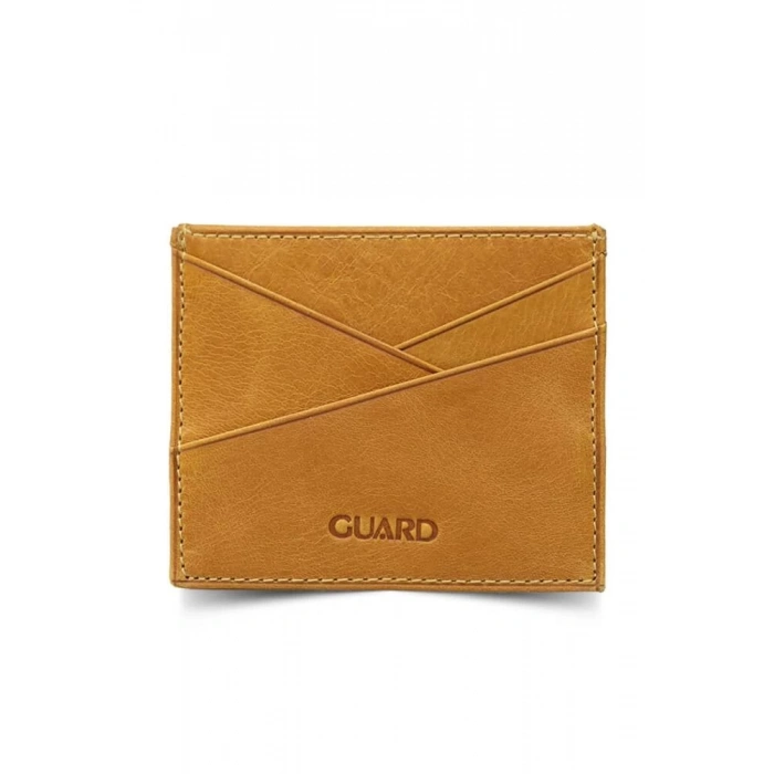 Guard Antik Sarı Deri Kartlık