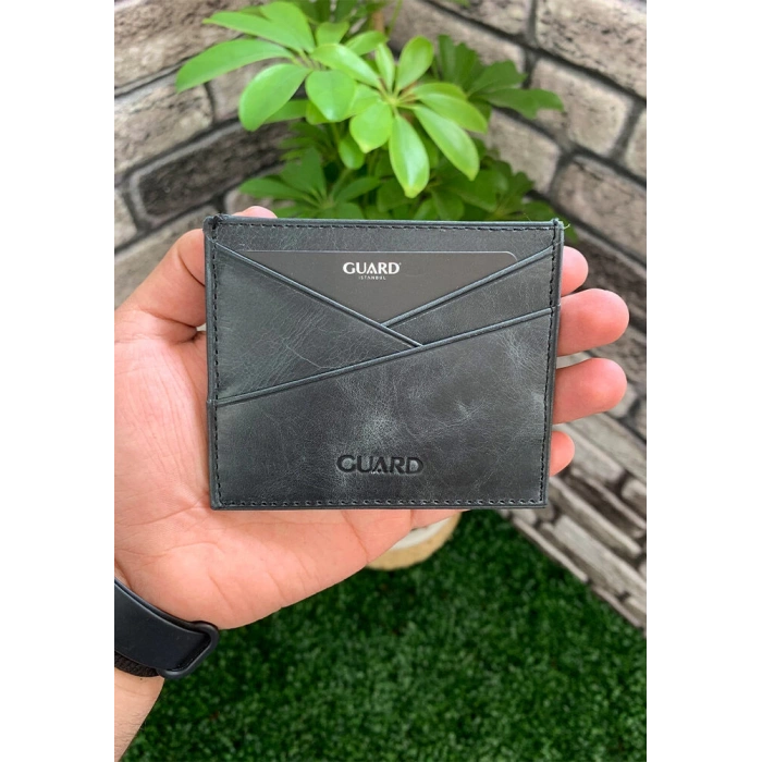 Guard Antik Siyah Deri Kartlık
